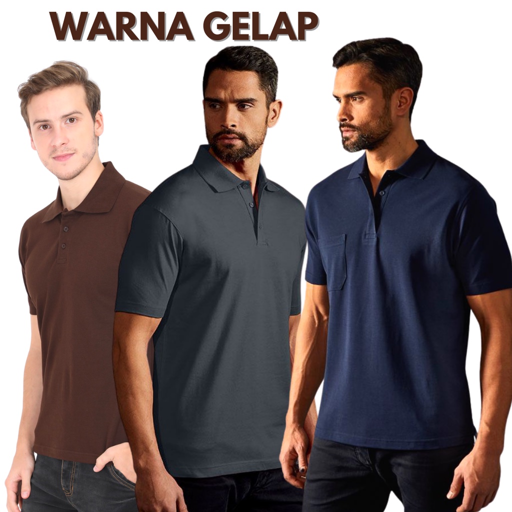 Kaos Polo Kerah Pria Lengan Pendek Polos Wengki Distro Murah