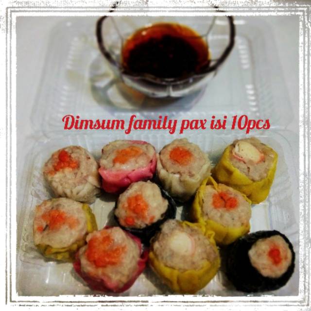 

Dimsum Frozen Halal Murah Meriah Family Pax Isi Siomay Udang, Ayam, Nori, Crab,Mozarella & Chili Oil