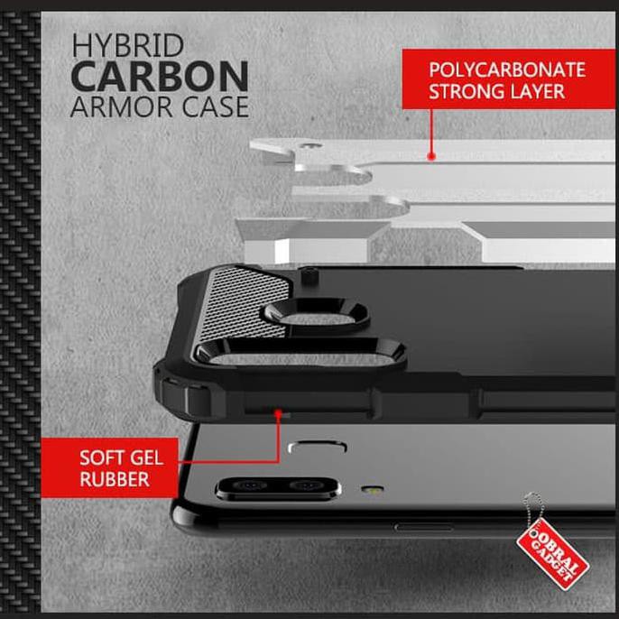 Armor Case Samsung A8 Star Hard & Soft Hardcase Softcase Casing Cover - Hitam Original