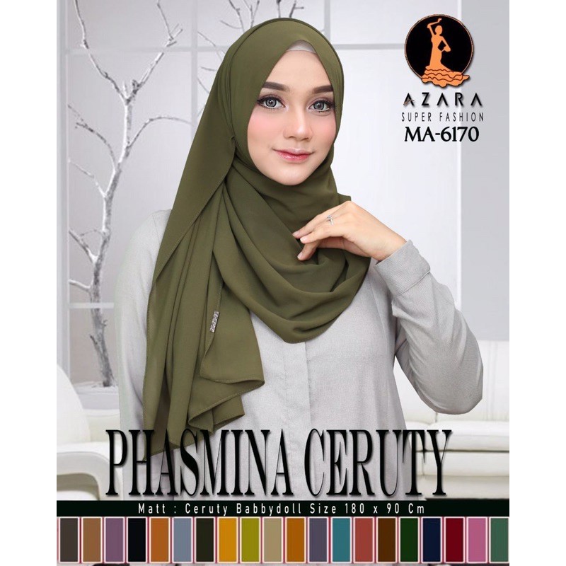 Terlaris Isi 10 pcs GROSIR Pasmina Ceruty Babydoll Azara pasmina ceruti murah JILBAB HIJAB SUPLIER