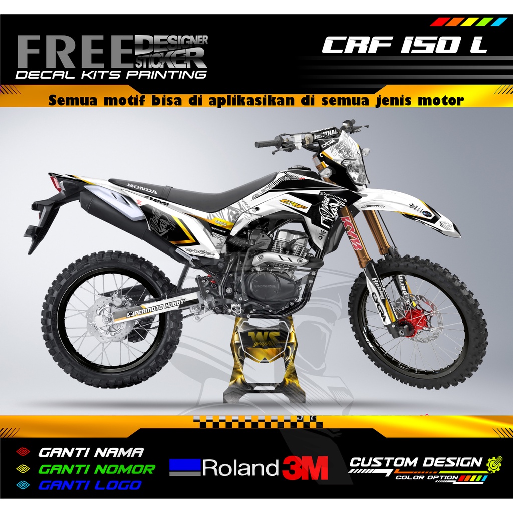 Decal Stiker Motor CRF 150L Supermoto
