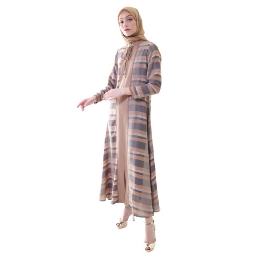 Abaya Hikmat a3385 Original Ready Brown xl