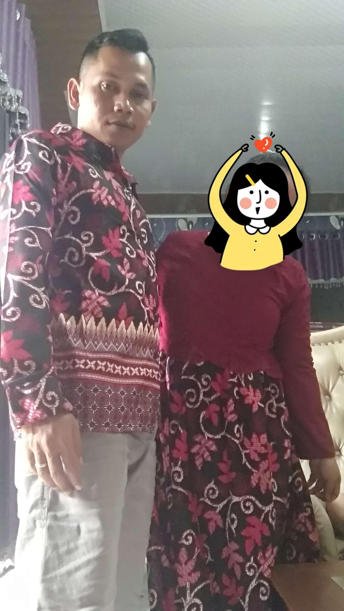 Couple Nurhalisa/ Couple Gamis Brukat Kombi Batik Silk/ Best Couple Kualitas Premium