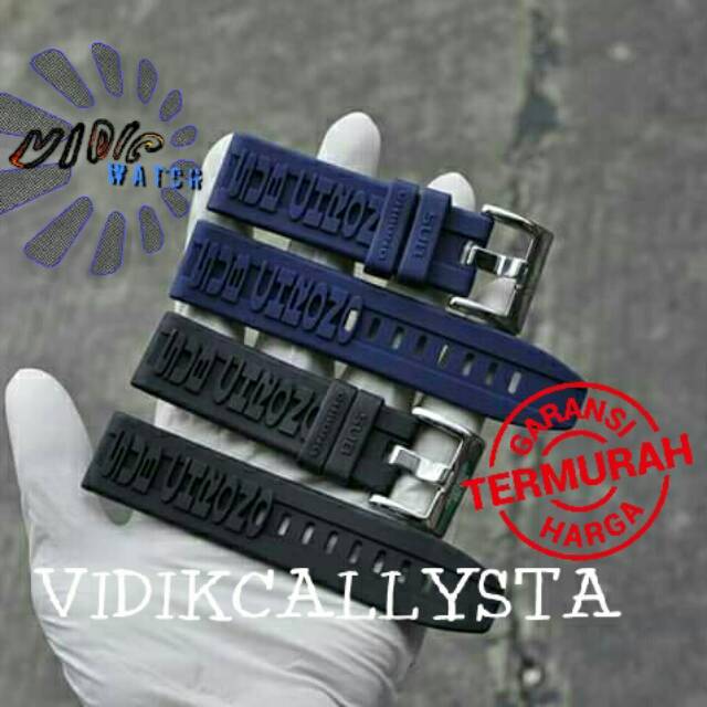 STRAP TALI JAM SUB CRONO CHRONO LOGO RUBBER 18 22 24 PREMIUM