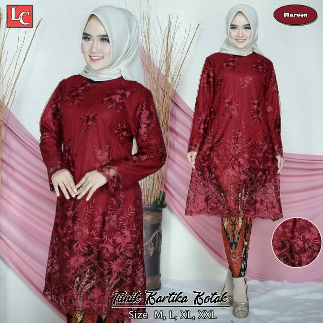 Setelan tunik Kartika (tunik+rok plisket)