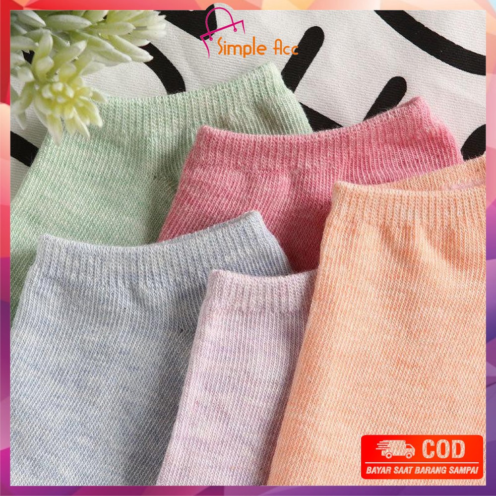 ~COD~ DO-P59 Kaos Kaki Semata Kaki Polos / Kaus Kaki Wanita / Kaos Kaki Ankle Dewasa / Short Socks-2