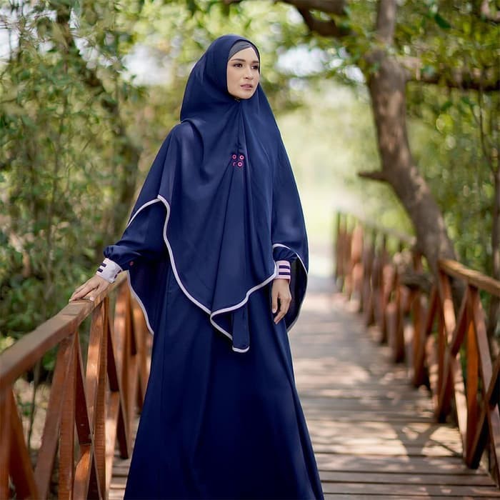 Gamis Aulia Alyssia Navy (Gamis Set)