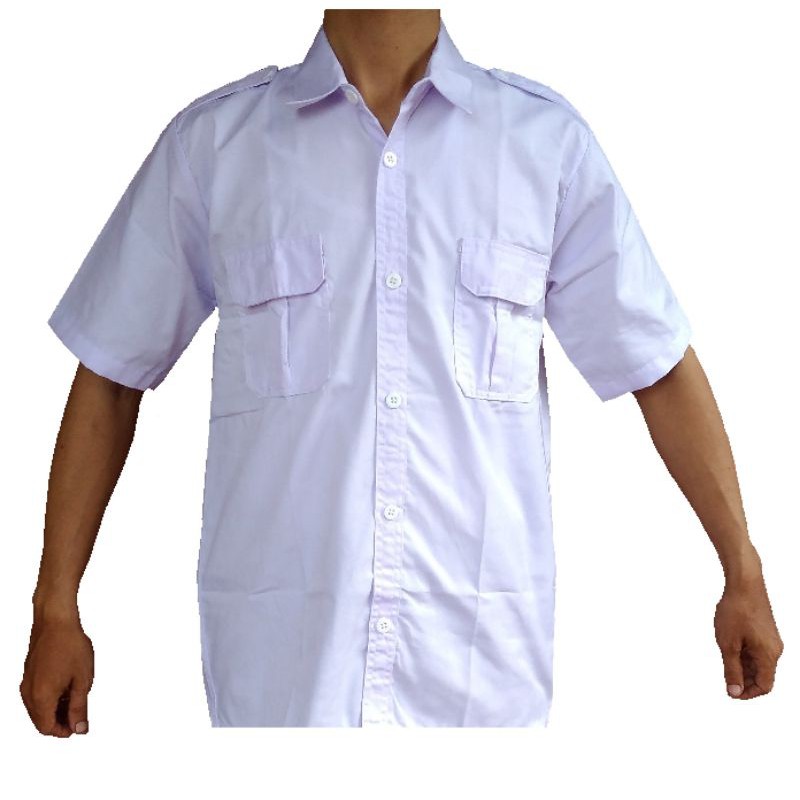 Baju Putih Pria PDH Lengan Pendek