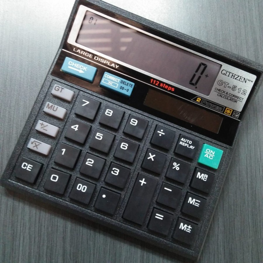 Kalkulator Citizen CT 512 Penghitung 12 digit cek and corect