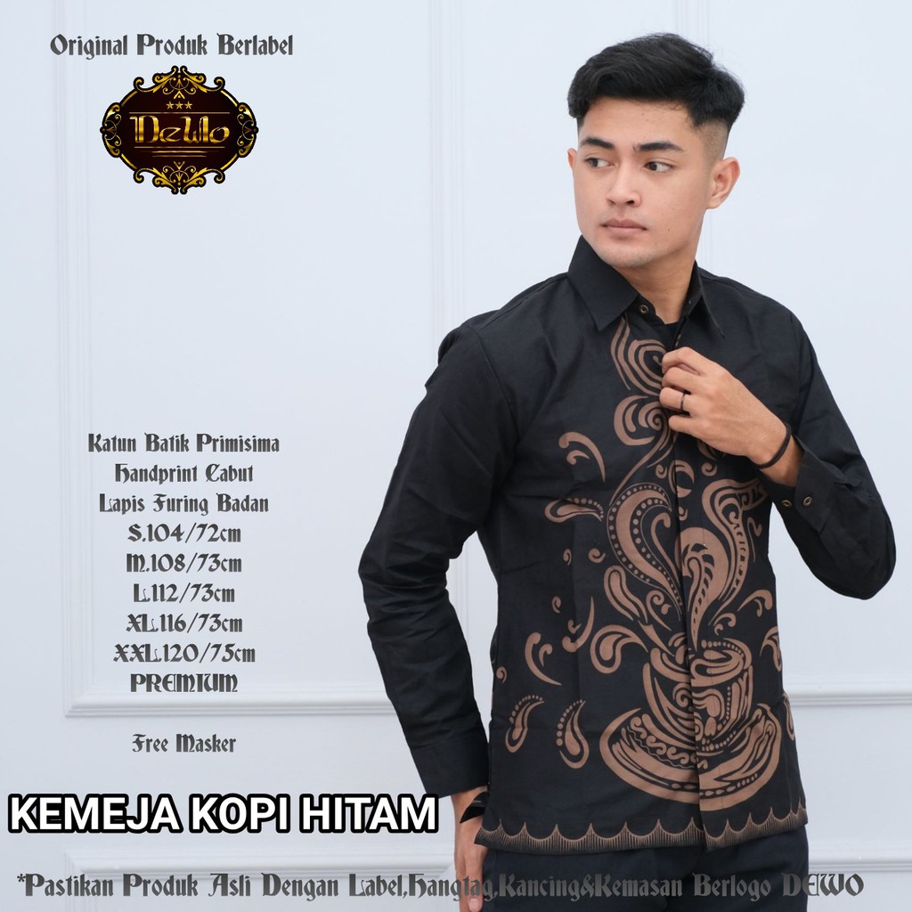 KOPI HITAM DEWO BATIKSOLOAMANAH KEMEJA BAJU BATIK PRIA SOLO LENGAN PANJANG PENDEK LAPIS FURING ATASAN BATIK PREMIUM MODERN KATUN HALUS ABIYAKTA SEMAR HITAM DEWARUCI MODHANG 2 BIMASENA ABINAWA DEWARI ADYATAMA GARDHANA WIWASATA KOPI HITAM ADIKARA RAGNALA