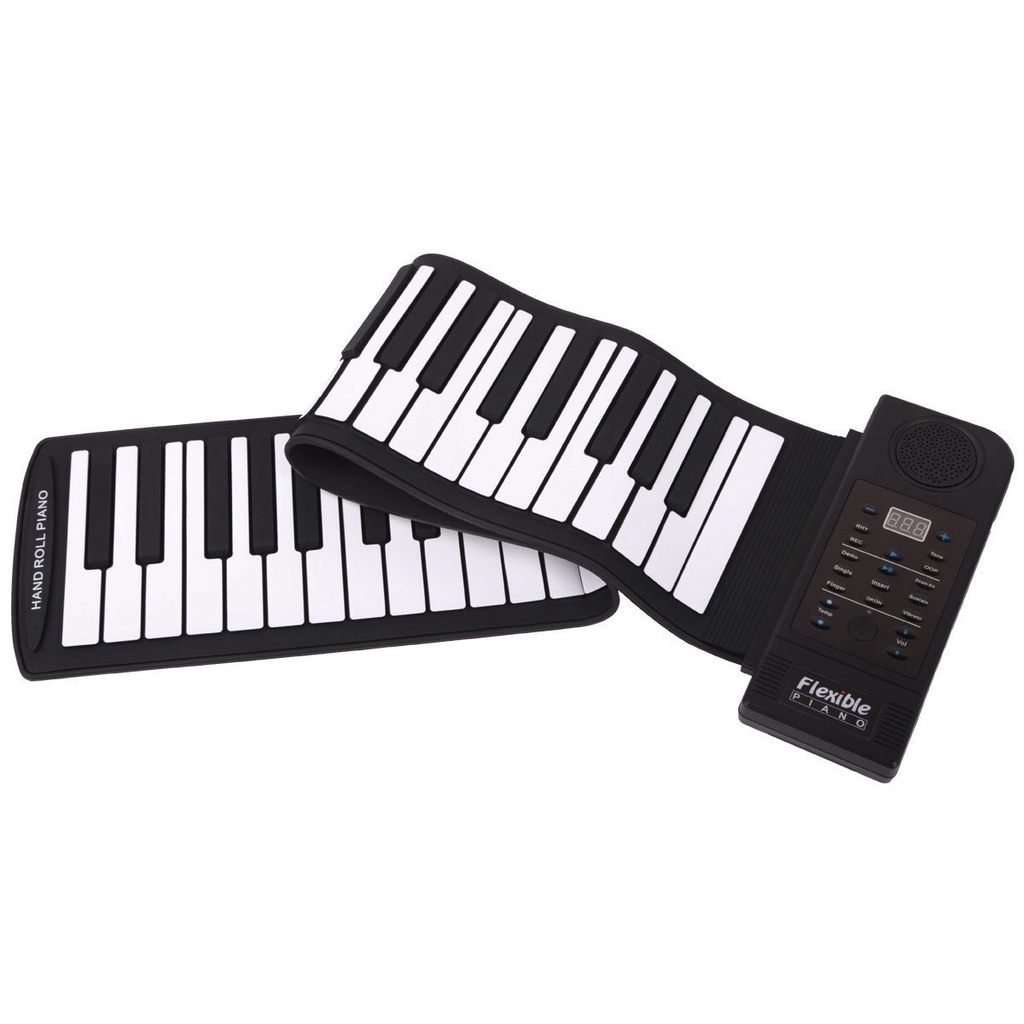 Keyboard Piano Elektronik USB MIDI 61 Kunci Bahan Silikon Flexible