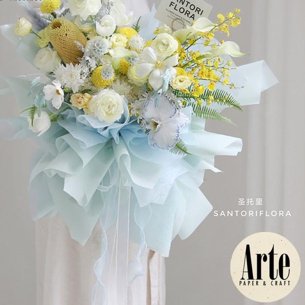 

20 Lembar Glossy Semi Transparant Kertas Buket Korea Bunga Flower Wrapping Paper Kado Arte Grosir Jakarta P.QCS