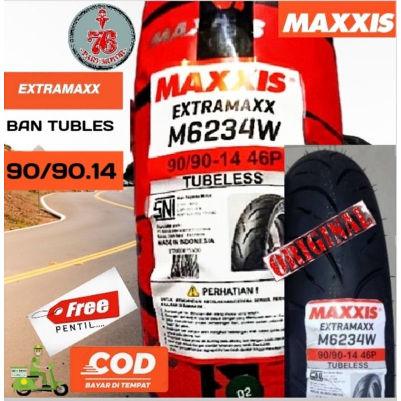 BAN TUBLES MAXXIS EXTRAMAXX 90/90.14 FREE PENTIL