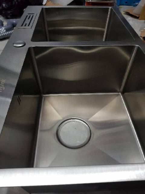 KITCHEN SINK / Bak cuci piring 2 lubang stainless 304 tebal 3mm anti karat 82cm