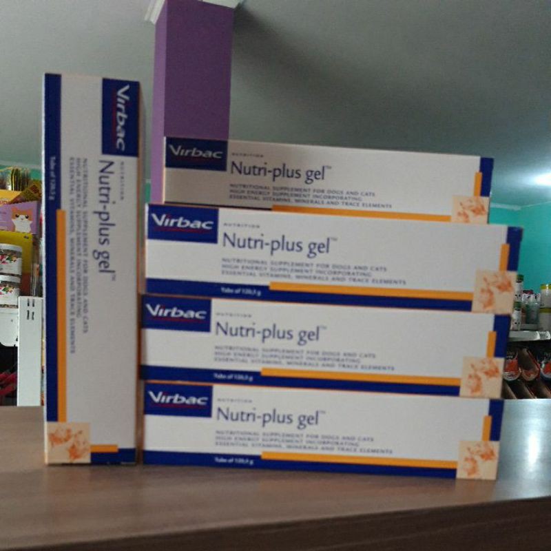 Virbac Nutri-Plus Gel 120,5 gr Multivitamin Anjing Dan kucing Nutri plus gel supelmen hewan