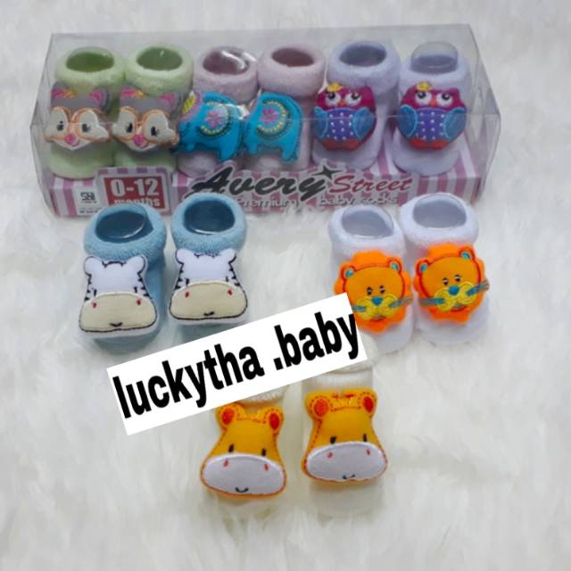 3pcs_ kaok kaki bayi boneka AVERY STREET 0-12 BULAN / KK AVERY BONEKA / KAOS KAKI BAYI