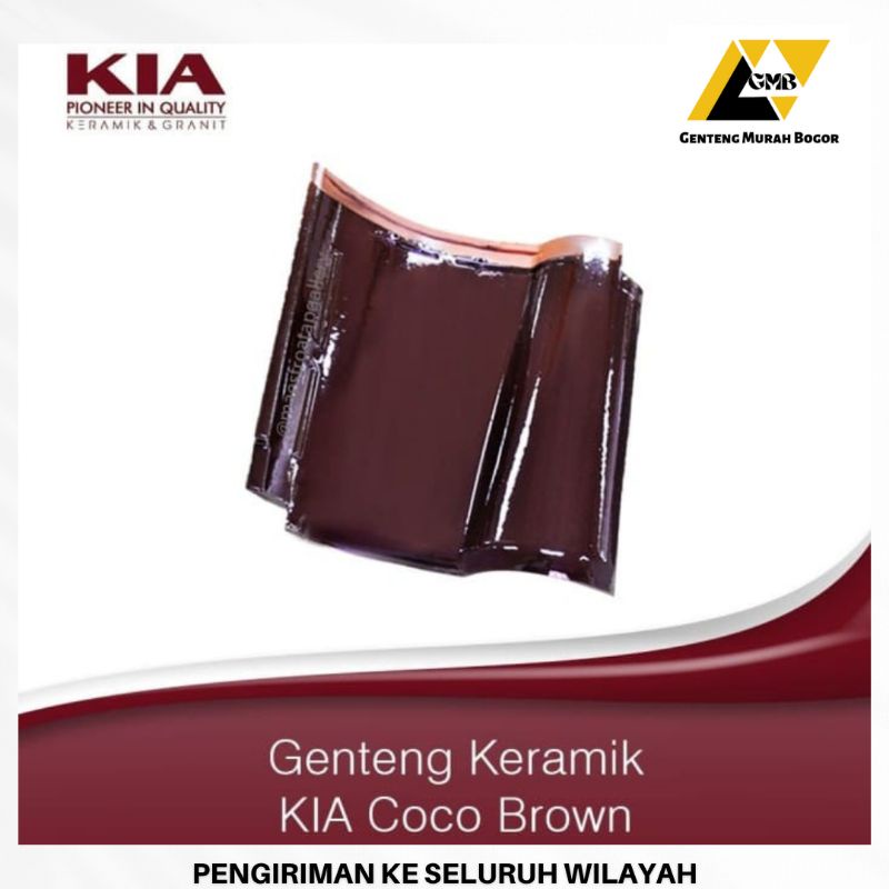 Genteng KIA Coco Brown Kenteng Keramik Murah Atap Rumah Grosir Bagus Kuat