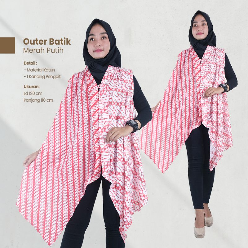 Outer Batik Merah Putih - Naira Batik