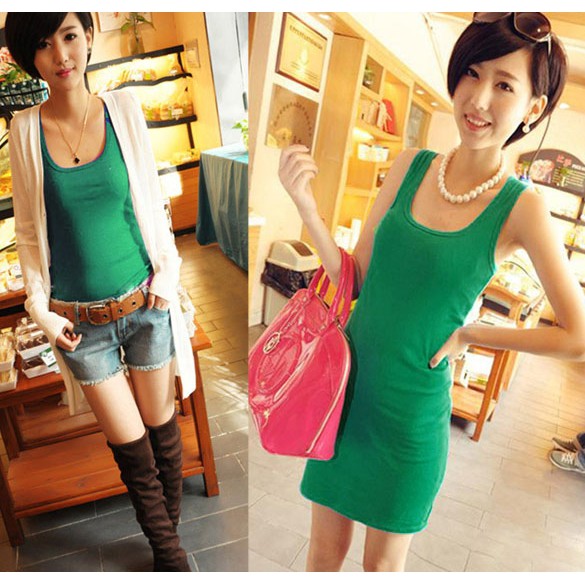 Dress Stretch Slim Fit Tanktop Mini Baju Import Murah (AF D 25)