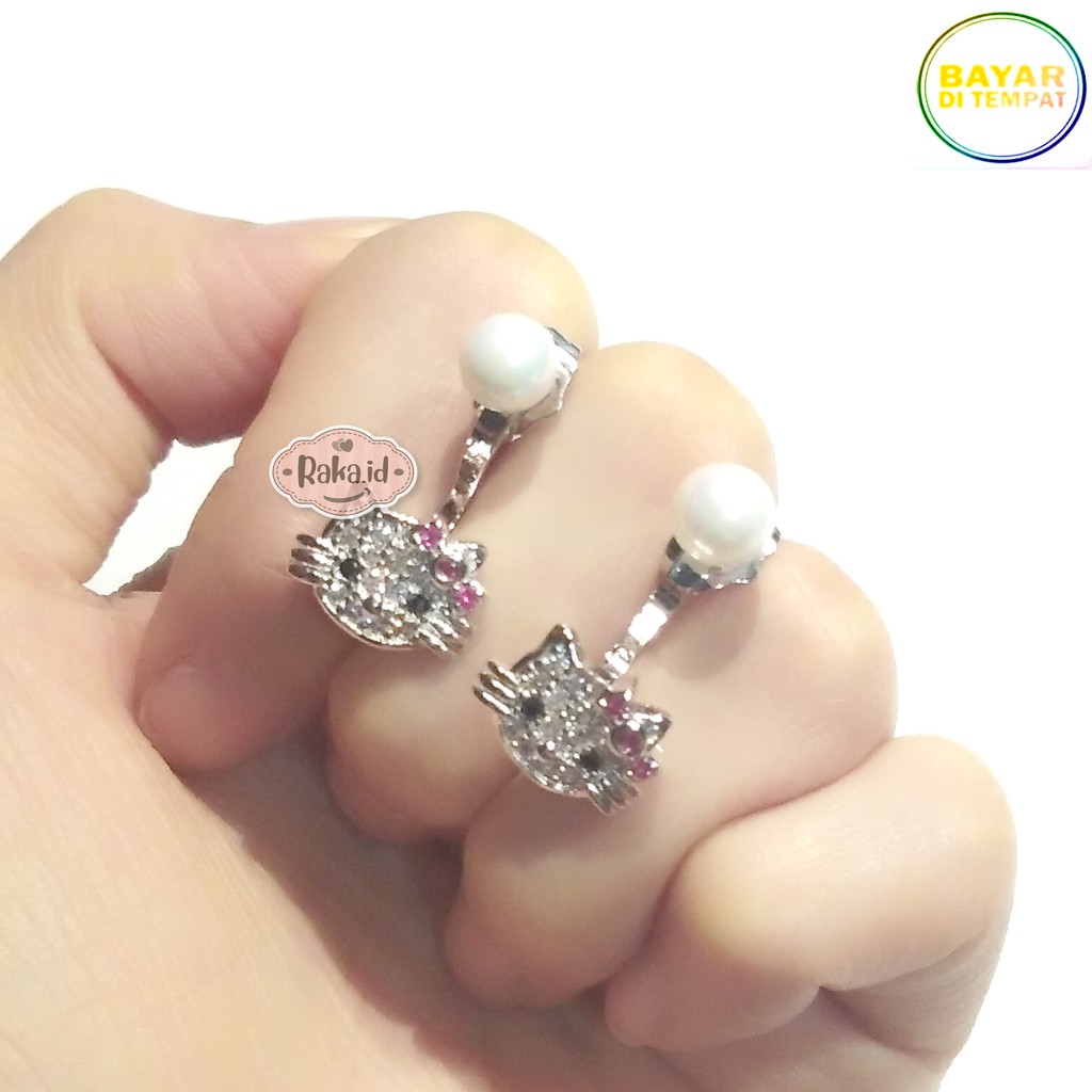 RAKA Acc - Anting Wanita Anting Stud / Tusuk Hello Kitty Belakang Perhiasan Aksesoris Wanita 357