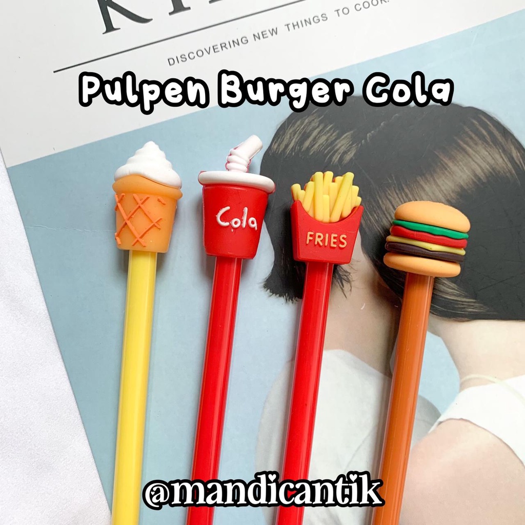 

MANDICANTIK COD PULPEN BURGER COLA ESKRIM BOLPOINT BALLPOINT PENA PEN GEL KARAKTER JAKARTA READY...