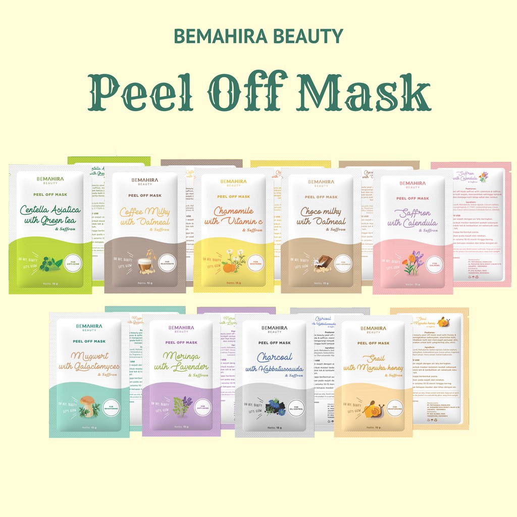 BARU !!   PEEL OFF MASK BEMAHIRA BEAUTY 15GR