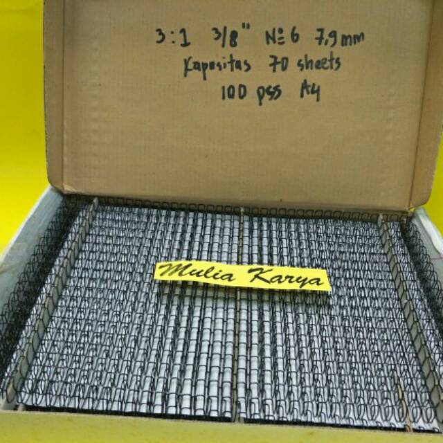 

Spiral Kawat Jilid A4 no.6 ukuran 3/8" 7.9mm