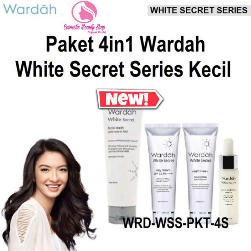 Paket Hemat 4in1 Wardah Perawatan Wajah White Secret Series Kecil Original Bpom