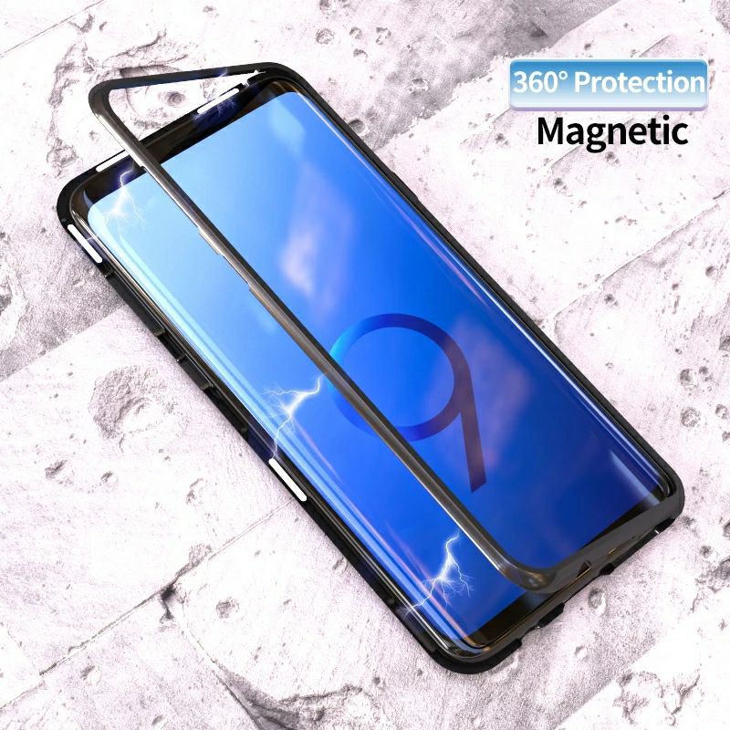 Magnetic Double Glass Case Samsung Galaxy S9 S9Plus S9+ SamsungS9 Plus Full Cover Casing HP