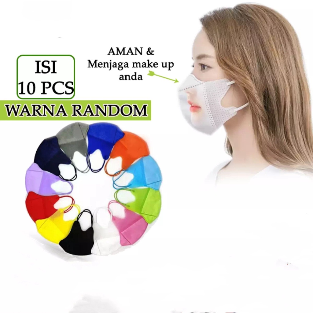 【33LV.ID】Masker Duckbill Dewasa Earloop Mask Mix Colour Isi 10pcs