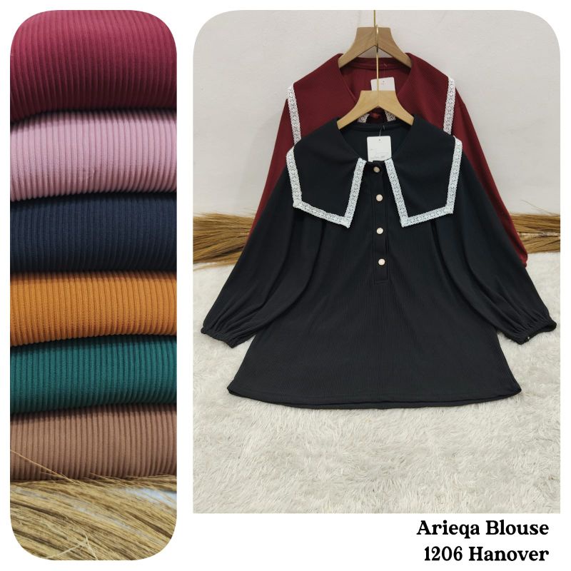 Atasan Clarke busui || blouse knit hanover || atasan hanover krah 1206