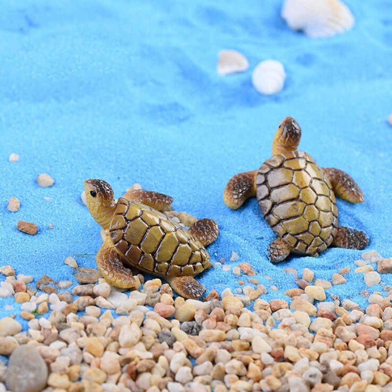 (Happy) 1pc Miniatur Kura-Kura Laut Untuk Dekorasi Rumah Boneka