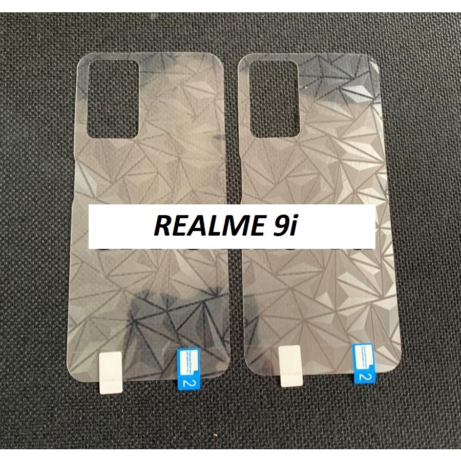 REALME 9i C21Y C25Y ANTI GORES BELAKANG SKIN DIAMOND MOTIF TRANSPARAN 3D SPIRAL ANTI JAMUR PELINDUNG BELAKANG  REALME C21Y REALME C25Y C21 Y C25 Y