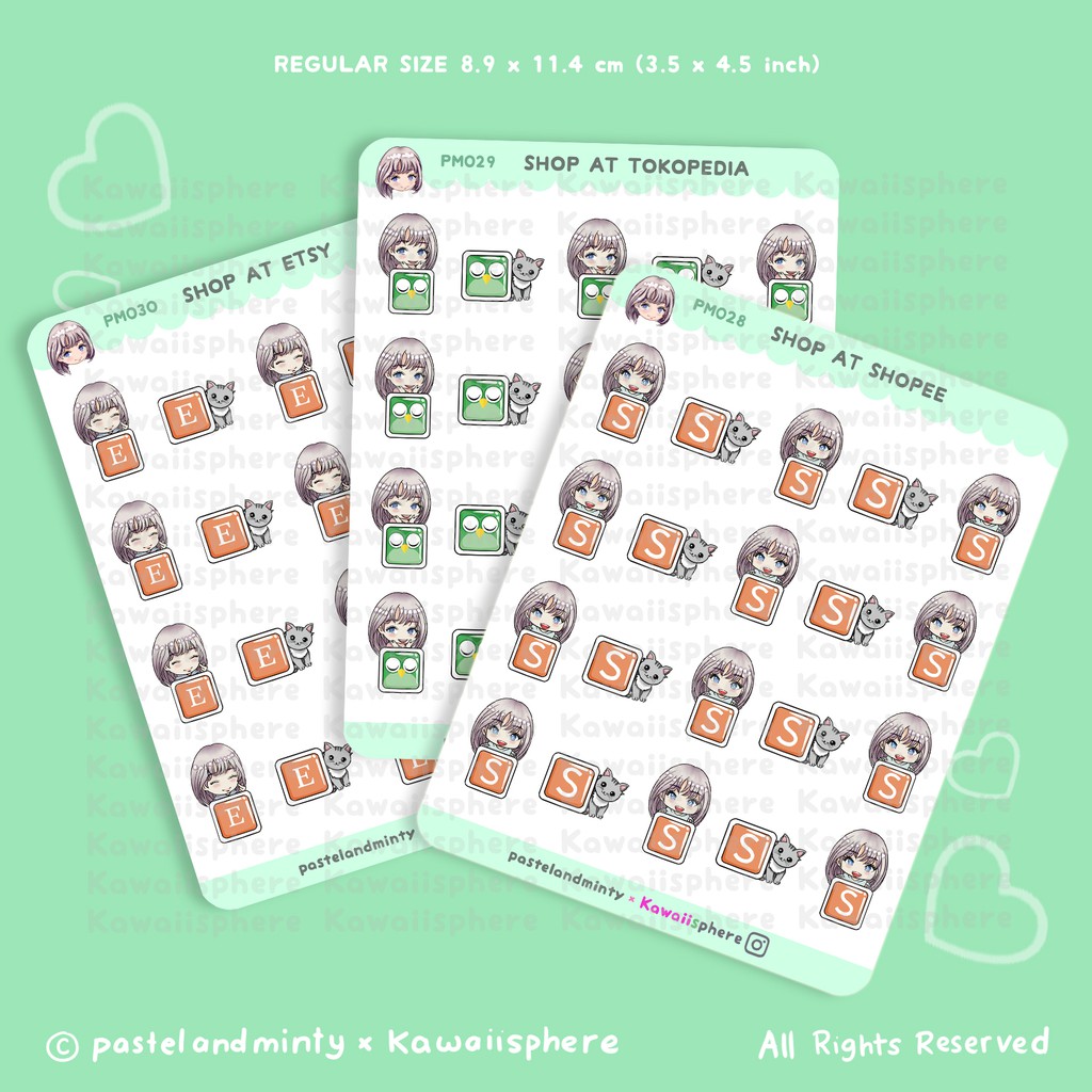 

Online Shopping | Functional Planner Sticker | Stiker pastelandminty x kawaiisphere | Bullet Journal