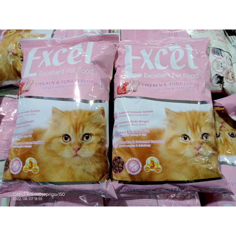 Excel Makanan kucing Mother &amp;kitten 500gr paket 10kg via gojek