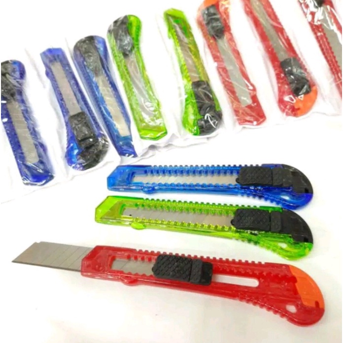 

Pisau Cutter Besar L500 Tajam Ekonomis Kater Plastik Warna Warni