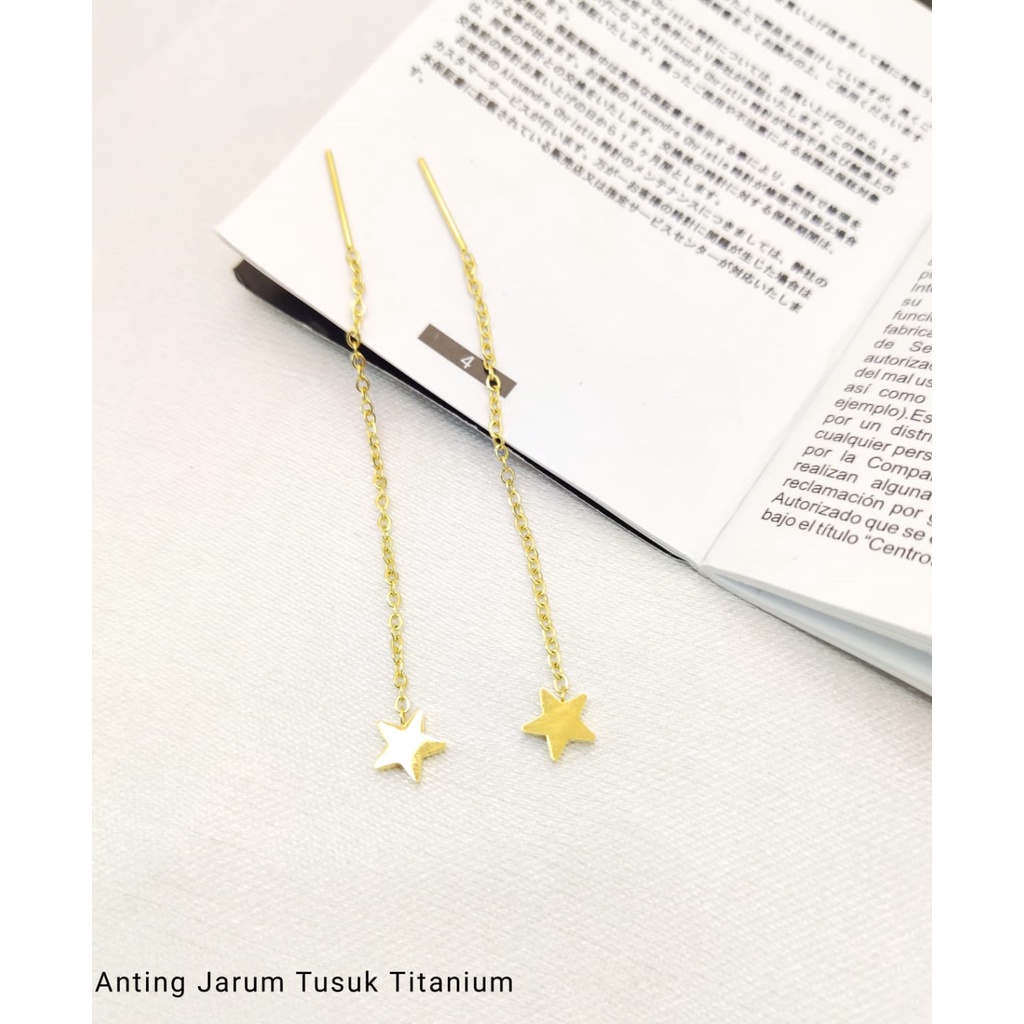 Anting Tusuk Jarum Bintang Titanium