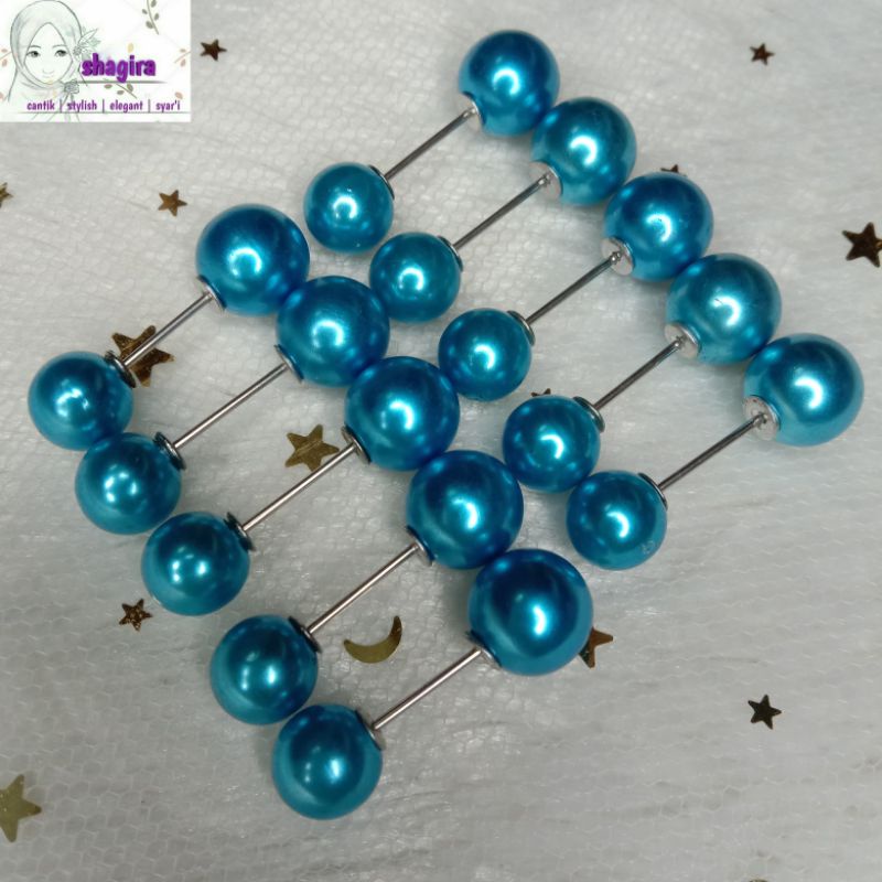 bros jilbab mewah premium by shagira tupsin mutiara Bros tusuk tupsin Korea brooch aksesoris  jilbab tupsin warna tupsin dove doffa moza bros hijab bros kecil bros pilihan bros hijab korea peniti jarum tupsin brooch cantik murmer peniti hijab jarum warna-Biru