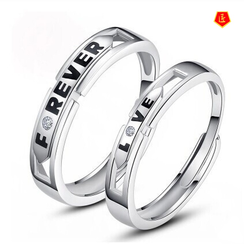 [Ready Stock]Korean Style Creative Silver Couple Ring