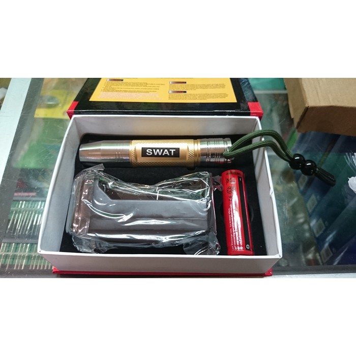 Senter SWAT / Senter serbaguna Baterai Cas ORIGINAL 100%