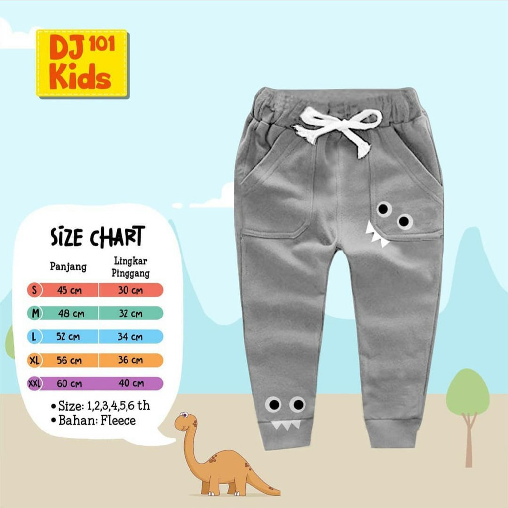 Jogger Anak Cewek Cowok DJ 101 Kids / 1-6 Tahun