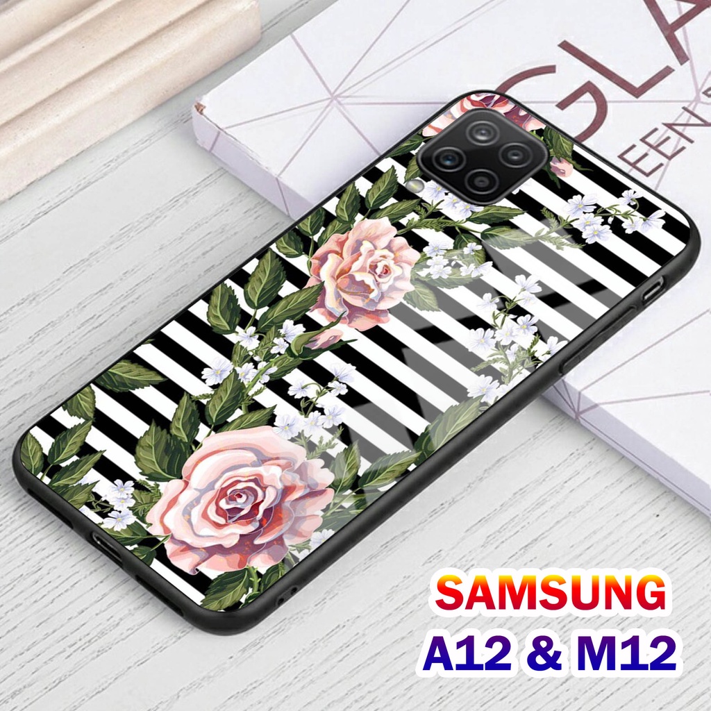 Softcase Glass Kaca SAMSUNG A12 , M12 - Casing HP SAMSUNG A12 , M12 [ S28 ].