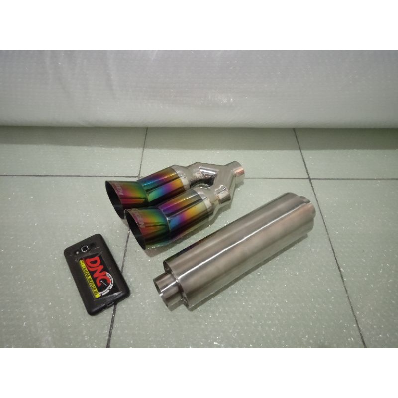 SATU PAKET KNALPOT 5ZIGEN DAN RESONATOR STANLIS