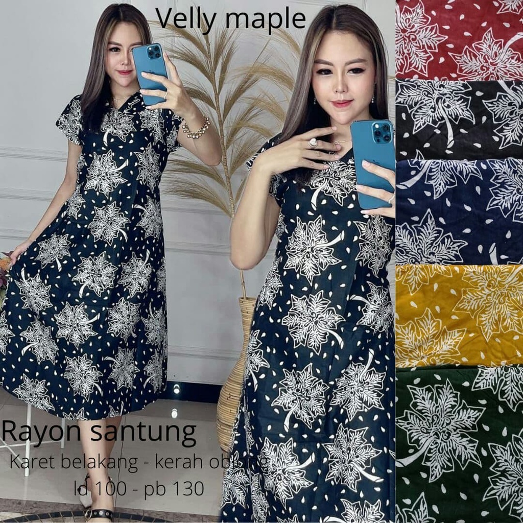 DRESS BATIK / DRESS DASTER / DRESS LENGAN PENDEK / DRESS KEKINIAN