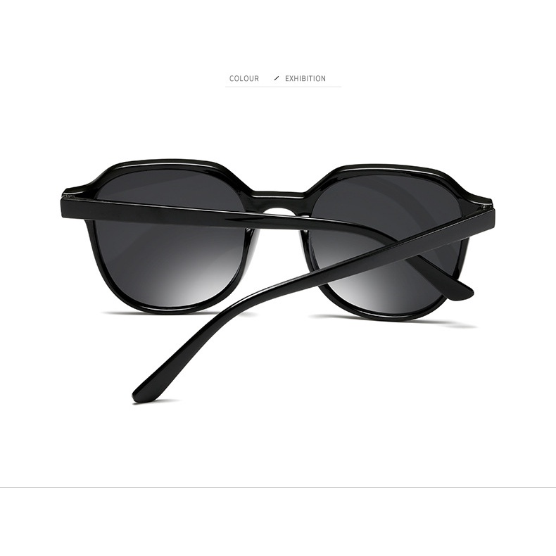 COD❤️Kacamata Hitam Wajah Bulat Ins Korea Retro Fashion Bulat Sederhana Retro Sunglasses Klasik Frame Besar Kaca mata Lensa UV400 Untuk Eyeglasses Fashion Pria Wanita Import