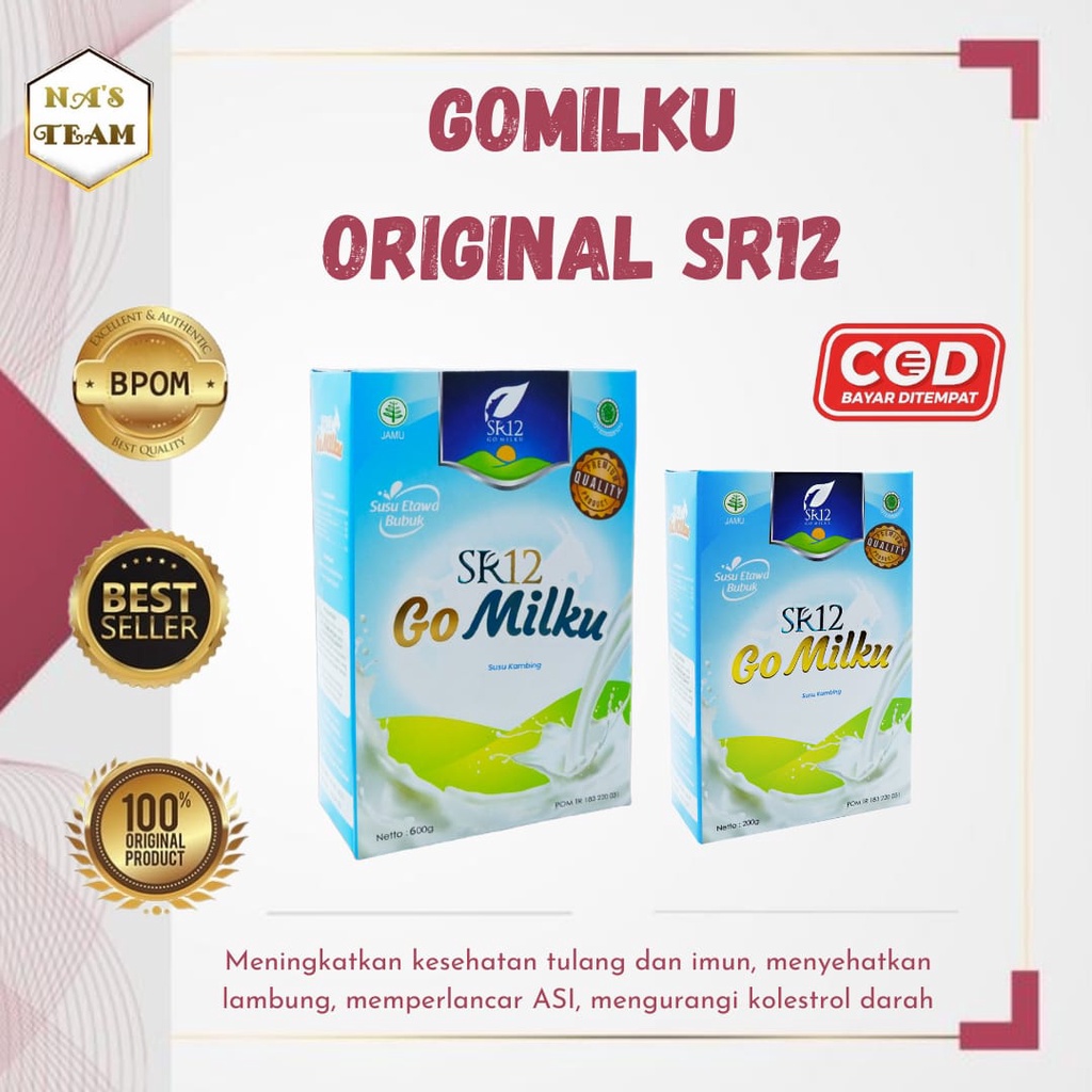 

SR12 GO MILKU SUSU ETAWA TERBAIK/ GOMILKU SUSU KAMBING KUALITAS PREMIUM/ BPOM