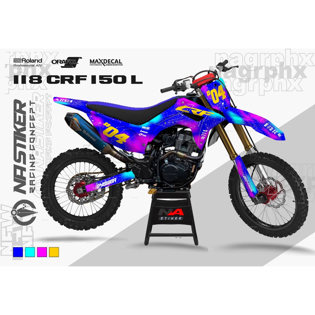 DECAL CRF BIRU - DECAL CRF FULLBODY CRF-118
