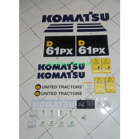 Stiker Dozer Komatsu  D61PX Sticker Alat Berat