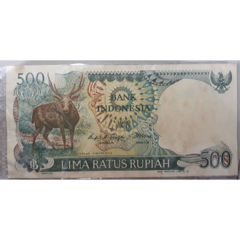 UANG KUNO ASLI Rp 500 th. 1988
