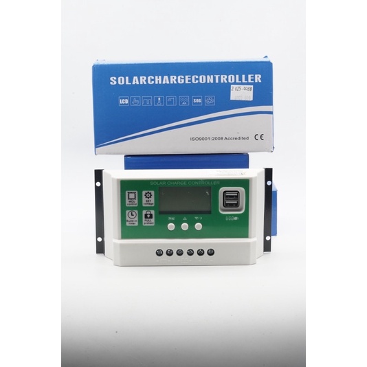 Green Solar Charge Controller 50A 12V 24V Auto PWM Pengisi Daya Surya 50 A LCD Display 5V Dual USB O
